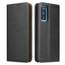 For Samsung Galaxy S20 FE Fierre Shann PU Genuine Leather Texture Horizontal Flip Leather Case with Holder & Card Slots & Wallet(Black)