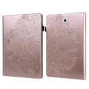 For Samsung Galaxy Tab S2 9.7 T815 Peacock Embossed Pattern TPU + PU Horizontal Flip Leather Case with Holder & Card Slots & Wallet(Rose Gold)