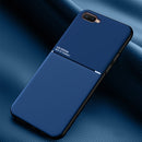 For OPPO K1 Classic Tilt Strip Grain Magnetic Shockproof PC + TPU Case(Blue)