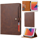 Calf Texture Double Fold Clasp Horizontal Flip Leather Case with Photo Frame & Holder & Card Slots & Wallet For iPad 10.2(Coffee)