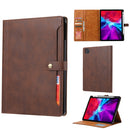 Calf Texture Double Fold Clasp Horizontal Flip Leather Tablet Case with Photo Frame & Holder & Card Slots & Wallet For iPad Pro 11 inch (2020)(Coffee)