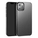 hoco Fiber Shadow Series Carbon Fiber Anti-collision TPU Phone Protective Case For iPhone 12 mini(Black)
