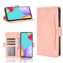 For Samsung Galaxy A52 5G Skin Feel Calf Pattern Horizontal Flip Leather Case with Holder & Card Slots & Photo Frame(Pink)