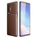 For OPPO Reno5 Pro Plus Carbon Fiber Texture Shockproof TPU Case(Brown)