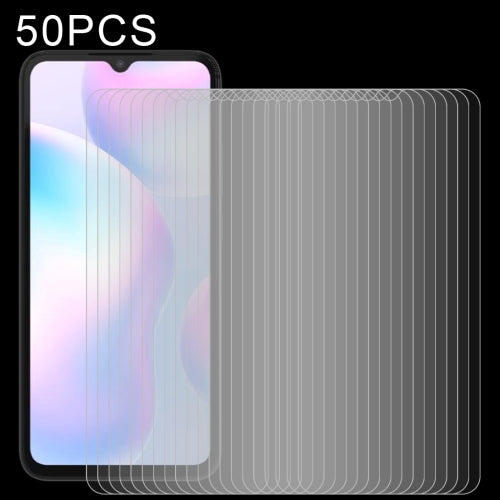 For Xiaomi Redmi 9A / 9A Sport / 9C / 9C NFC / Poco C31 / 9 Acitv 50 PCS 0.26mm 9H 2.5D Tempered Glass Film