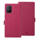 For OnePlus 8T ViLi K Series Shockproof TPU + PU Leather Magnetic Buckle Horizontal Flip Case with Card Slots & Wallet & Holder(Rose Red)