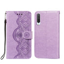 For Xiaomi Mi CC9 / Mi 9 Lite Flower Vine Embossing Pattern Horizontal Flip Leather Case with Card Slot & Holder & Wallet & Lanyard(Purple)