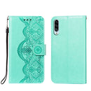 For Samsung Galaxy A90 5G Flower Vine Embossing Pattern Horizontal Flip Leather Case with Card Slot & Holder & Wallet & Lanyard(Green)