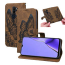 For OPPO A9 (2020) Retro Skin Feel Butterflies Embossing Horizontal Flip Leather Case with Holder & Card Slots & Wallet(Brown)