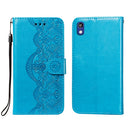 For Huawei Y5 (2019) / Honor 8S Flower Vine Embossing Pattern Horizontal Flip Leather Case with Card Slot & Holder & Wallet & Lanyard(Blue)