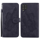For Samsung Galaxy A42 5G Retro Skin Feel Butterflies Embossing Horizontal Flip Leather Case with Holder & Card Slots & Wallet(Black)