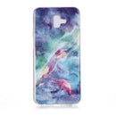 For Galaxy J6+ Coloured Drawing Pattern IMD Workmanship Soft TPU Protective Case(Blue Sky)