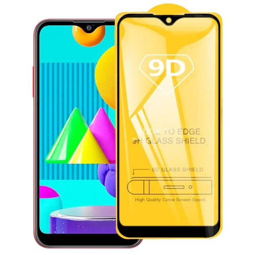 For Samsung Galaxy M01 9D Full Glue Full Screen Tempered Glass Film