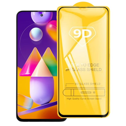For Samsung Galaxy M31s 9D Full Glue Full Screen Tempered Glass Film