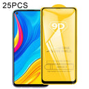 For Huawei Enjoy 10 25 PCS 9D Full Glue Full Screen Tempered Glass Film