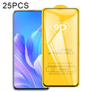 For Huawei Enjoy 20 Plus 5G 25 PCS 9D Full Glue Full Screen Tempered Glass Film