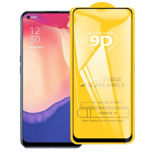 For OPPO Reno4 SE 9D Full Glue Full Screen Tempered Glass Film