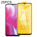 For OPPO Realme Narzo 20A 25 PCS 9D Full Glue Full Screen Tempered Glass Film