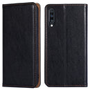 For Samsung Galaxy A70 PU + TPU Gloss Oil Solid Color Magnetic Horizontal Flip Leather Case with Holder & Card Slot & Wallet(Black)