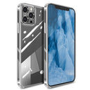 High Transparent TPU Soft Frame + Glass Back Fine Hole Protective Case For iPhone 12 Mini(Transparent)