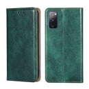 For Samsung Galaxy S20 FE PU + TPU Gloss Oil Solid Color Magnetic Horizontal Flip Leather Case with Holder & Card Slot & Wallet(Green)