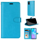 For Huawei Honor 30 Youth Pure Color Horizontal Flip PU Leather Case with Holder & Card Slots & Wallet & Photo Frame(Blue)