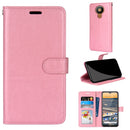 For Nokia 5.3 Pure Color Horizontal Flip PU Leather Case with Holder & Card Slots & Wallet & Photo Frame(Pink)