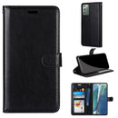 For Samsung Galaxy Note20 Pure Color Horizontal Flip PU Leather Case with Holder & Card Slots & Wallet & Photo Frame(Black)