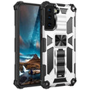 For Samsung Galaxy S21+ 5G Shockproof TPU + PC Magnetic Protective Case with Holder(Silver)