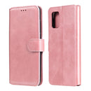 For Samsung Galaxy A02s(US Version) Classic Calf Texture PU + TPU Horizontal Flip Leather Case, with Holder & Card Slots & Wallet(Rose Gold)