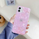 Shell Texture Marble Half Edging TPU Protective Case For iPhone 11(Pink)
