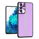 For Samsung Galaxy S21 Ultra 5G Jianfeng Series TPU+ Metal Shockproof Protective Case(Purple)