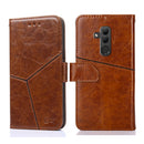 For Huawei Mate 20 lite Geometric Stitching Horizontal Flip TPU + PU Leather Case with Holder & Card Slots & Wallet(Light Brown)