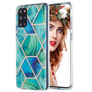 For Samsung Galaxy S20 Plus 3D Electroplating Marble Pattern TPU Protective Case(Green)