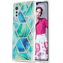 For LG Velvet 4G / Velvet 5G / G9 3D Electroplating Marble Pattern TPU Protective Case(Green)