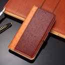 For Huawei Mate 40 Pro+ Ostrich Texture PU + TPU Horizontal Flip Leather Case with Holder & Card Slots & Wallet(Brown)