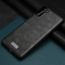 For Samsung Galaxy S21 5G SULADA Shockproof TPU + Handmade Leather Protective Case(Black)