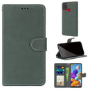 For Samsung Galaxy A21s Retro Frosted Horizontal Flip PU Leather Case with Holder & Card Slots & Wallet & Photo Frame(Green)