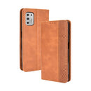 For Motorola Moto G Stylus (2021) Magnetic Buckle Retro Crazy Horse Texture Horizontal Flip Leather Case with Holder & Card Slots & Photo Frame(Brown)