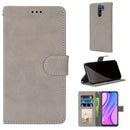For Xiaomi Redmi 9 Retro Frosted Horizontal Flip PU Leather Case with Holder & Card Slots & Wallet & Photo Frame(Grey)