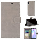 For Xiaomi Redmi 9A Retro Frosted Horizontal Flip PU Leather Case with Holder & Card Slots & Wallet & Photo Frame(Grey)