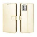 For Motorola Moto G Stylus 2021 Retro Crazy Horse Texture Horizontal Flip Leather Case with Holder & Card Slots & Lanyard(Gold)