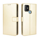 For Infinix Hot 10 / X682 Retro Crazy Horse Texture Horizontal Flip Leather Case with Holder & Card Slots & Lanyard(Gold)