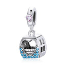 S925 Sterling Silver Small Cable Car Pendant DIY Bracelet Necklace Accessories