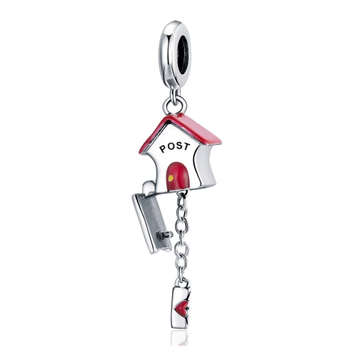 S925 Sterling Silver Small Mailbox Pendant DIY Bracelet Necklace Accessories