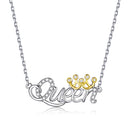 S925 Sterling Silver Queen Zircon Women Nacklace Jewelry