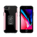 PC +TPU + Metal Shockproof Protective Case with Ring Holder For iPhone SE 2020 / 8 / 7(Rose Gold)