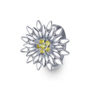 S925 Sterling Silver White Sunflower Beads DIY Bracelet Necklace Accessories
