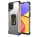 For Samsung Galaxy A12 5G PC +TPU + Metal Shockproof Protective Case with Ring Holder(Gold)