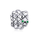 S925 Sterling Silver Retro Snake Beads DIY Bracelet Necklace Accessories